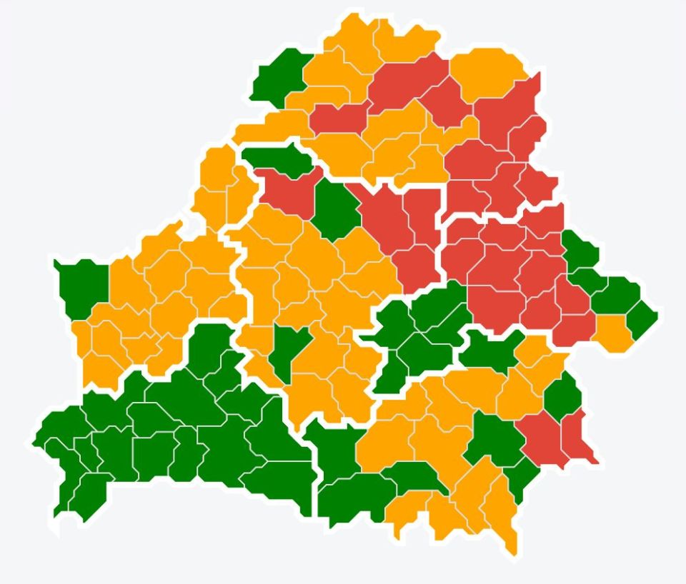 Карта лесов беларуси